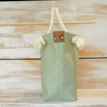 画像をギャラリービューアに読み込む, BRANCHES オリジナル トートバッグМ *珊瑚刺繍入り*スモーキーセラドン(グレー刺繍、白紐)