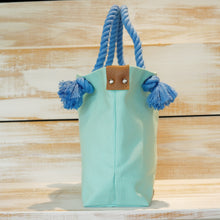 画像をギャラリービューアに読み込む, BRANCHES オリジナル トートバッグМ *珊瑚刺繍入り*ホライズン(白刺繍、青紐)