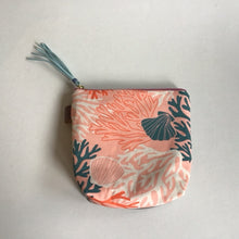 画像をギャラリービューアに読み込む, ポーチ Sサイズ *サンゴ&シェル柄 (ピンク)