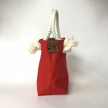 画像をギャラリービューアに読み込む, BRANCHES オリジナル トートバッグS *珊瑚刺繍入り*スカーレット(白刺繍、白紐)