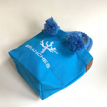 画像をギャラリービューアに読み込む, BRANCHES オリジナル トートバック *珊瑚刺繍入り*スカイ(白刺繍、青紐)