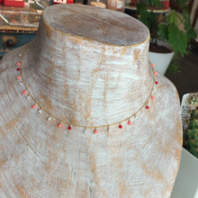 画像をギャラリービューアに読み込む, 染珊瑚の つぶつぶネックレス