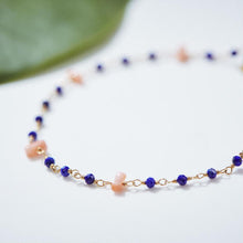 画像をギャラリービューアに読み込む, ラピスラズリと深海珊瑚のシャンク巻きブレスレット