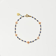 画像をギャラリービューアに読み込む, ラピスラズリと深海珊瑚のシャンク巻きブレスレット