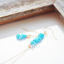 画像をギャラリービューアに読み込む, ターコイズのアシンメトリーピアス