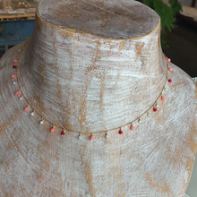 画像をギャラリービューアに読み込む, 染珊瑚の つぶつぶネックレス