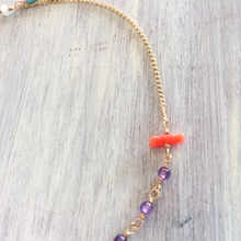 画像をギャラリービューアに読み込む, アメシストと深海珊瑚のブレスレット