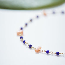 画像をギャラリービューアに読み込む, ラピスラズリと深海珊瑚のシャンク巻きブレスレット