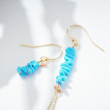 画像をギャラリービューアに読み込む, ターコイズのアシンメトリーピアス