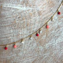 画像をギャラリービューアに読み込む, 染珊瑚の つぶつぶネックレス