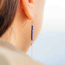 画像をギャラリービューアに読み込む, ラピスラズリ アシンメトリーピアス