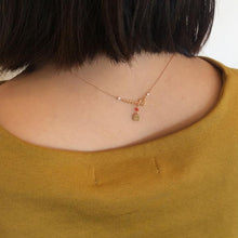 画像をギャラリービューアに読み込む, 染めカルセドニーと天然石のネックレス(ブルー)