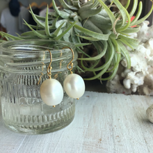 画像をギャラリービューアに読み込む, 淡水パールの1粒ピアス(ホワイト)