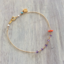 画像をギャラリービューアに読み込む, アメシストと深海珊瑚のブレスレット