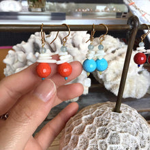画像をギャラリービューアに読み込む, ウミタケ珊瑚とカラービーズのピアス ★お好きな色が選べます