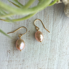 画像をギャラリービューアに読み込む, 淡水パールの1粒ピアス(ピンク)