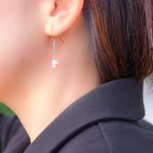 画像をギャラリービューアに読み込む, ウミタケ珊瑚と練トルコのショートピアス