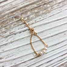 画像をギャラリービューアに読み込む, 淡水パールのチェーンリング【受注商品】