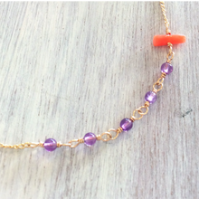 画像をギャラリービューアに読み込む, アメシストと深海珊瑚のブレスレット