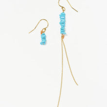 画像をギャラリービューアに読み込む, ターコイズのアシンメトリーピアス