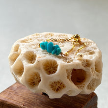 画像をギャラリービューアに読み込む, ターコイズ珊瑚のチェーンリング【受注商品】