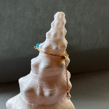 画像をギャラリービューアに読み込む, ターコイズ珊瑚のチェーンリング【受注商品】
