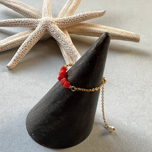 画像をギャラリービューアに読み込む, サルジ珊瑚のチェーンリング【受注商品】