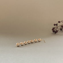 画像をギャラリービューアに読み込む, 【片耳専用】コットンパールの7連ピアス(ベージュ)