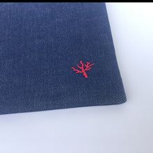 画像をギャラリービューアに読み込む, デニムポーチ Mサイズ(ダークブルー)