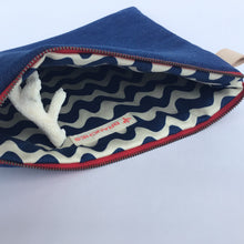 画像をギャラリービューアに読み込む, デニムポーチ Lサイズ(ダークブルー)