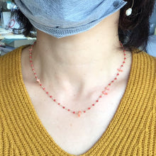 画像をギャラリービューアに読み込む, 【受注商品】染め珊瑚と深海珊瑚のシャンク巻きネックレス(40㎝)