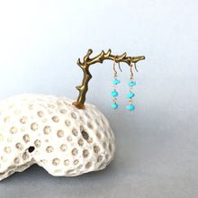 画像をギャラリービューアに読み込む, ターコイズピアス 《3粒》