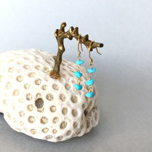 画像をギャラリービューアに読み込む, ターコイズピアス 《3粒》