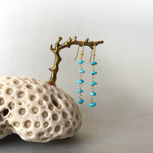 画像をギャラリービューアに読み込む, ターコイズピアス 《5粒》