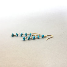 画像をギャラリービューアに読み込む, ターコイズピアス 《5粒》