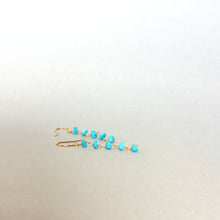 画像をギャラリービューアに読み込む, ターコイズピアス 《5粒》