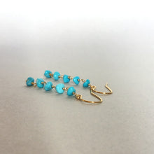 画像をギャラリービューアに読み込む, ターコイズピアス 《5粒》