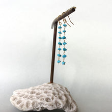 画像をギャラリービューアに読み込む, ターコイズピアス 《7粒》