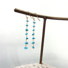 画像をギャラリービューアに読み込む, ターコイズピアス 《7粒》