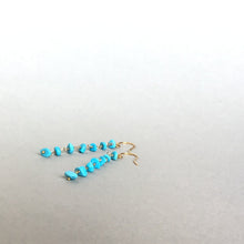画像をギャラリービューアに読み込む, ターコイズピアス 《7粒》