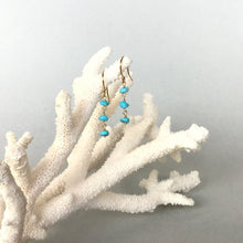 画像をギャラリービューアに読み込む, ターコイズピアス 《3粒》