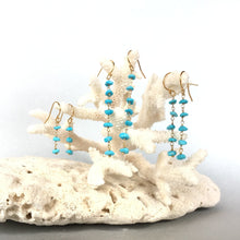 画像をギャラリービューアに読み込む, ターコイズピアス 《5粒》