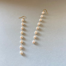 画像をギャラリービューアに読み込む, 【片耳専用】淡水パールロングピアス(ホワイト)
