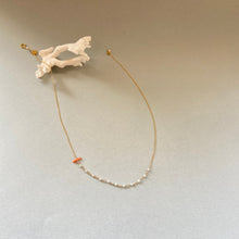 画像をギャラリービューアに読み込む, アマゾナイトと深海珊瑚のネックレス