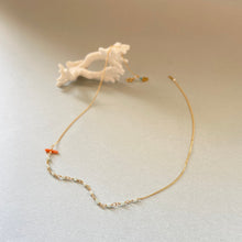 画像をギャラリービューアに読み込む, アマゾナイトと深海珊瑚のネックレス