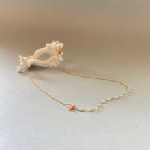 画像をギャラリービューアに読み込む, アマゾナイトと深海珊瑚のネックレス