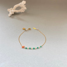 画像をギャラリービューアに読み込む, アベンチュリンと深海珊瑚のブレスレット