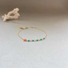 画像をギャラリービューアに読み込む, アベンチュリンと深海珊瑚のブレスレット