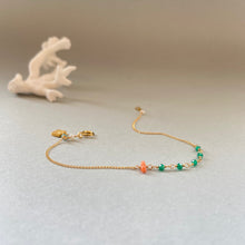 画像をギャラリービューアに読み込む, アベンチュリンと深海珊瑚のブレスレット