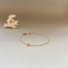 画像をギャラリービューアに読み込む, アマゾナイトと深海珊瑚のブレスレット